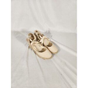 Soludos Womens Cream Espadrille Boho Fairy Core Y2K Ankle Lace Us 8.5